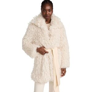 STAUD
Lydie Belted Faux Fur Coat